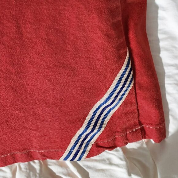 Roxy Red Stretch Cotton Mini Skirt Size 5 – Belted with Pockets & Surf Stripe - Picture 5 of 10